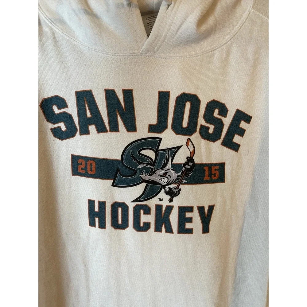 Men's 3XL NWOT‎ San Jose Sharks Bespoke Pullover Hoodie White